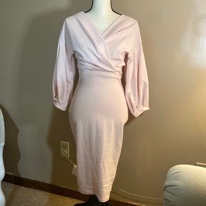 Pink midi dress